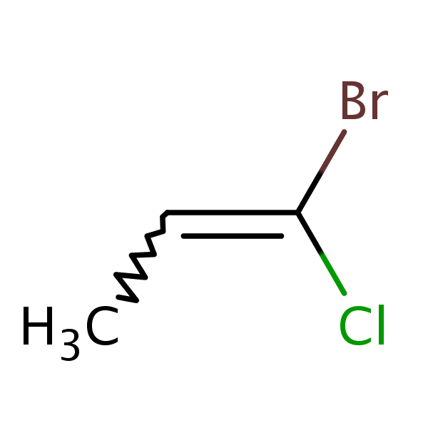 1-Propene, 1-bromo-1-chloro- structural formula