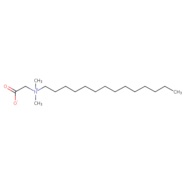 1-Tetradecanaminium, N-(carboxymethyl)-N,N-dimethyl-, inner salt structural formula