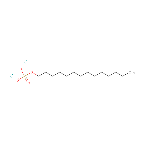 1-Tetradecanol, phosphate, potassium salt structural formula