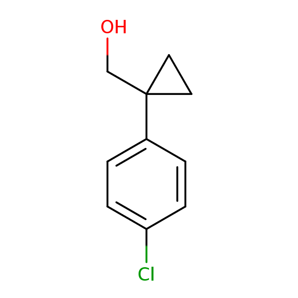 1-(p-Chlorophenyl)cyclopropanemethanol structural formula