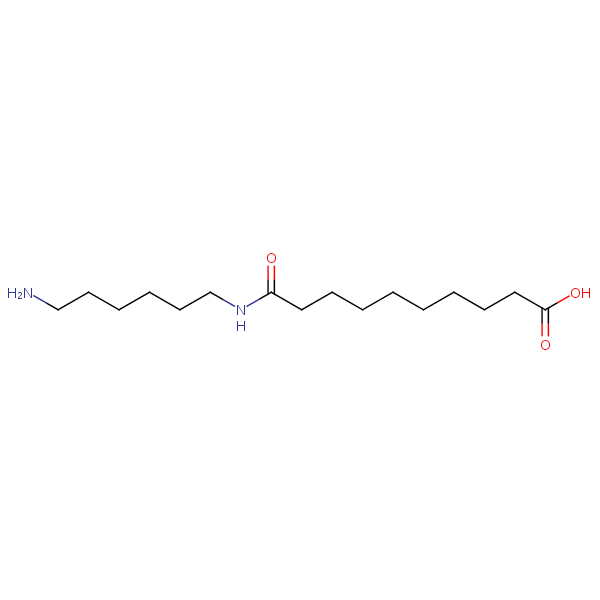 10-((6-Aminohexyl)amino)-10-oxodecanoic acid structural formula