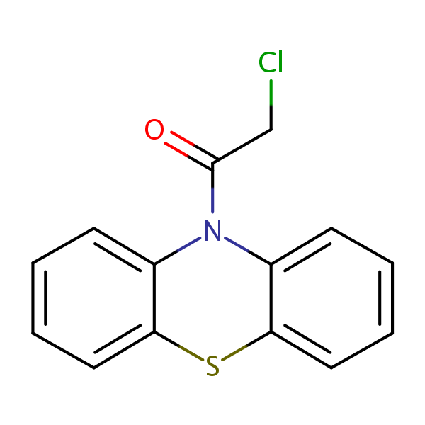10-(Chloroacetyl)-10H-phenothiazine structural formula