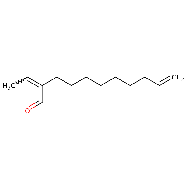 10-Undecenal, 2-ethylidene- structural formula