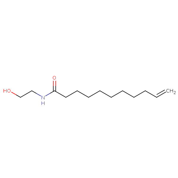 10-Undecenamide, N-(2-hydroxyethyl)- structural formula