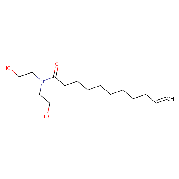 10-Undecenamide, N,N-bis(2-hydroxyethyl)- structural formula