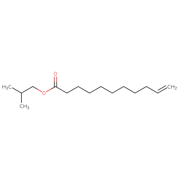 10-Undecenoic acid, 2-methylpropyl ester structural formula
