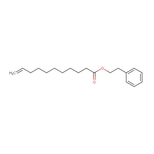10-Undecenoic acid, 2-phenylethyl ester structural formula