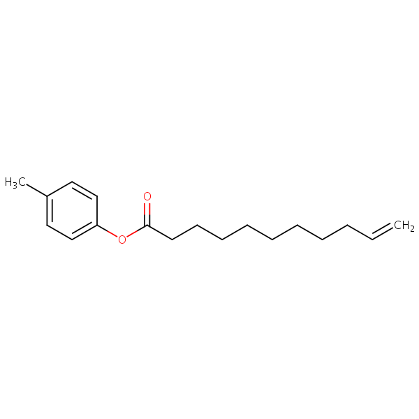 10-Undecenoic acid, 4-methylphenyl ester structural formula