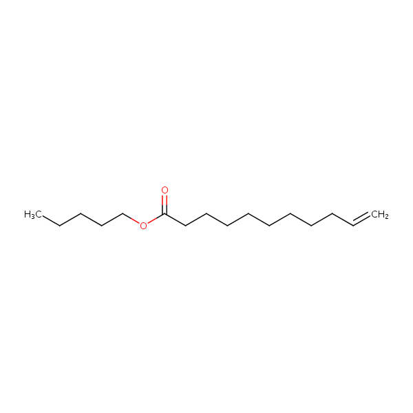 10-Undecenoic acid, pentyl ester structural formula