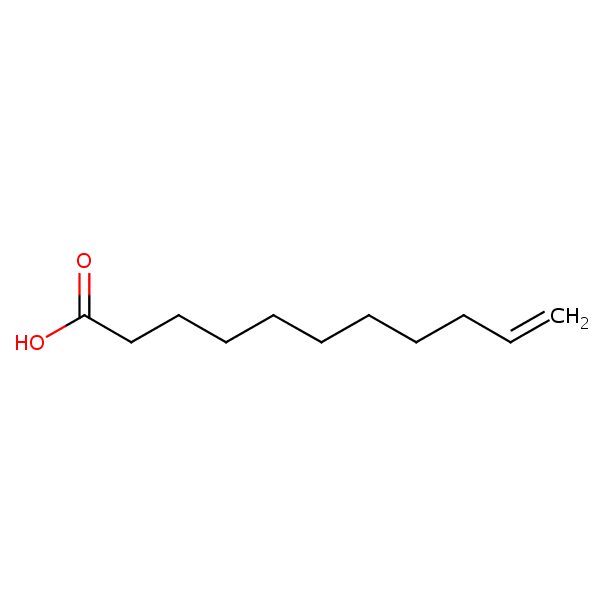 10-Undecenoic acid structural formula