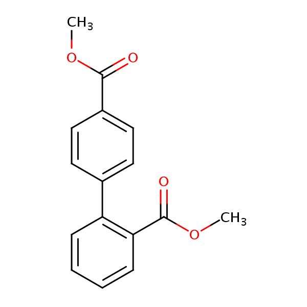 [1,1’-Biphenyl]-2,4’-dicarboxylic acid, dimethyl ester structural formula