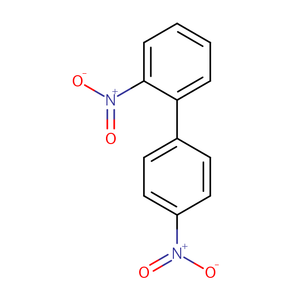 1,1’-Biphenyl, 2,4’-dinitro- (9CI) structural formula