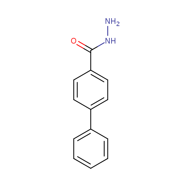 (1,1’-Biphenyl)-4-carbohydrazide structural formula