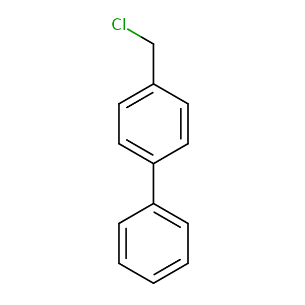1,1’-Biphenyl, 4-(chloromethyl)- structural formula