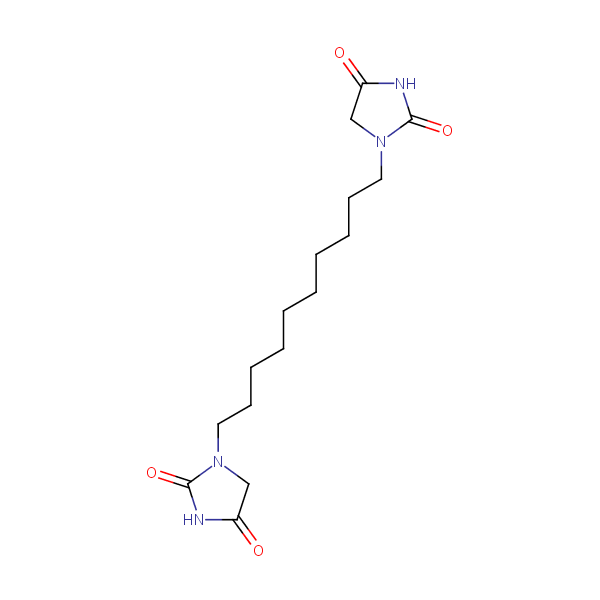 1,1’-(Decane-1,10-diyl)bis(imidazoline-2,4-dione) structural formula