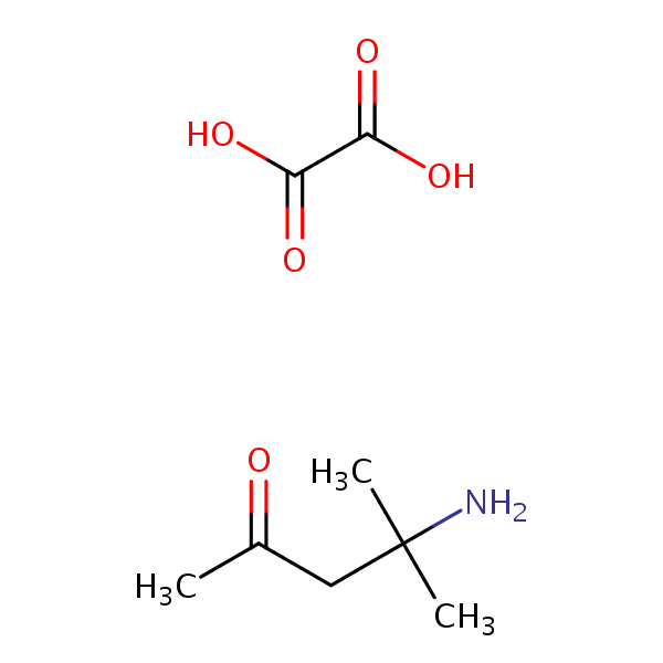 1,1-Dimethyl-3-oxobutylammonium hydrogen oxalate structural formula