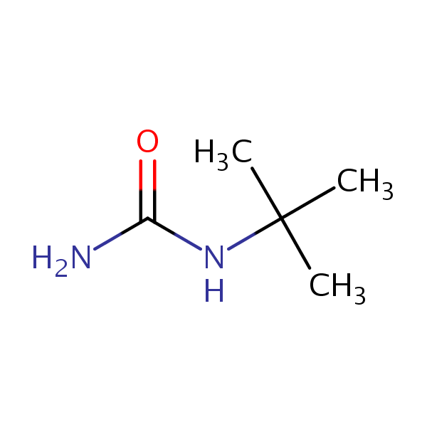(1,1-Dimethylethyl)urea structural formula