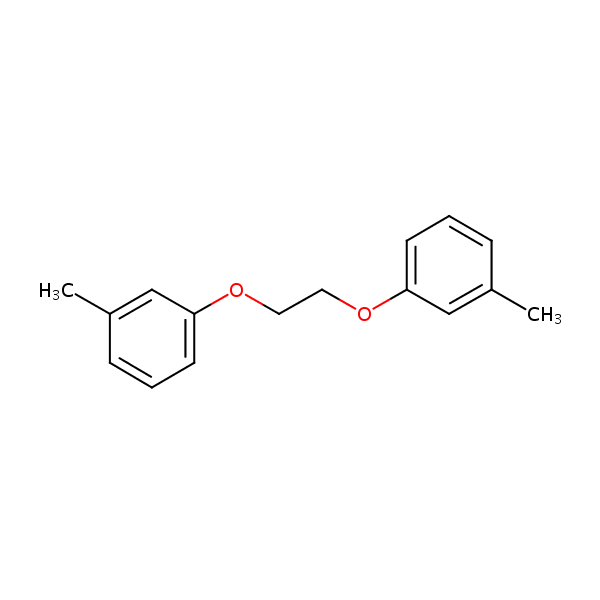 1,1’-[Ethane-1,2-diylbis(oxy)]bis(3-methylbenzene) structural formula