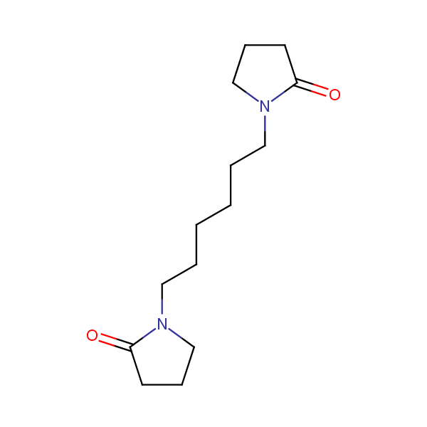 1,1’-Hexamethylenebis(pyrrolidin-2-one) structural formula