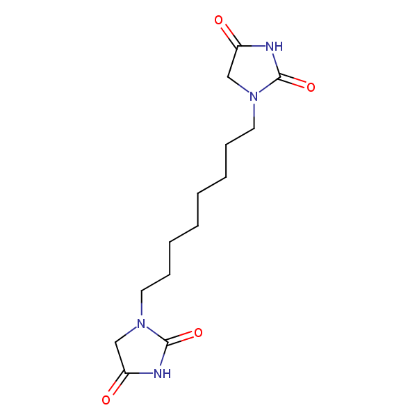 1,1’-(Octane-1,8-diyl)bisimidazolidine-2,4-dione structural formula