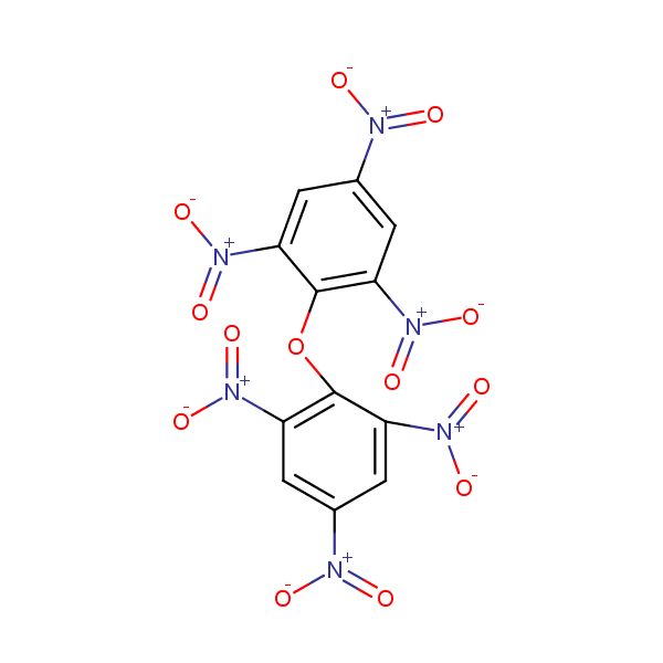 1,1’-Oxybis(2,4,6-trinitrobenzene) structural formula