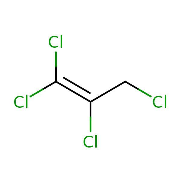 1,1,2,3-Tetrachloropropene structural formula