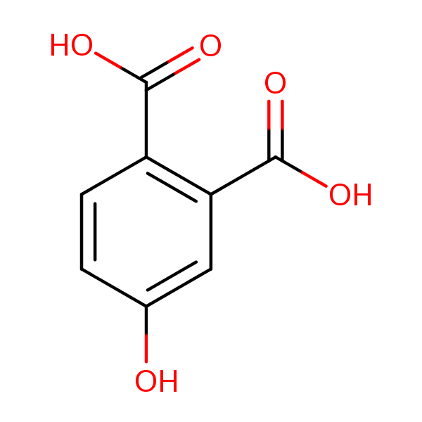 1,2-Benzenedicarboxylic acid, 4-hydroxy- structural formula