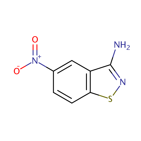 1,2-Benzisothiazol-3-amine, 5-nitro- structural formula