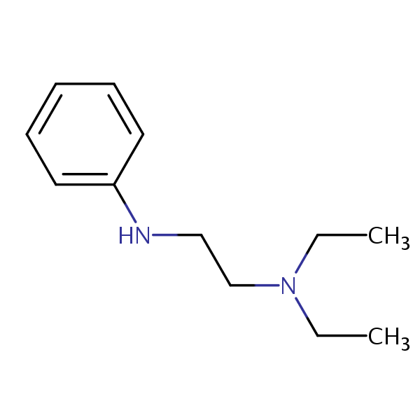 1,2-Ethanediamine, N,N-diethyl-N’-phenyl- structural formula