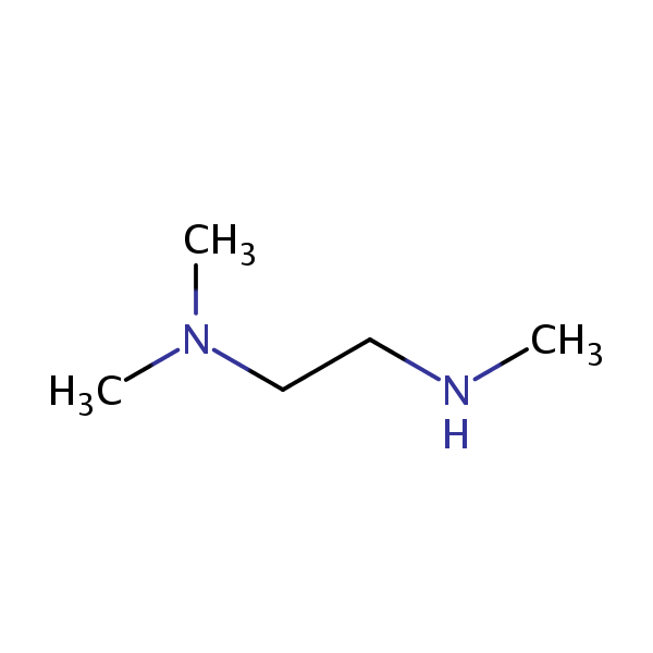 1,2-Ethanediamine, N,N,N’-trimethyl- structural formula