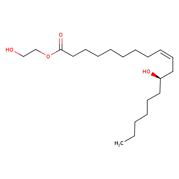1,2-Ethanediol monoricinoleate structural formula