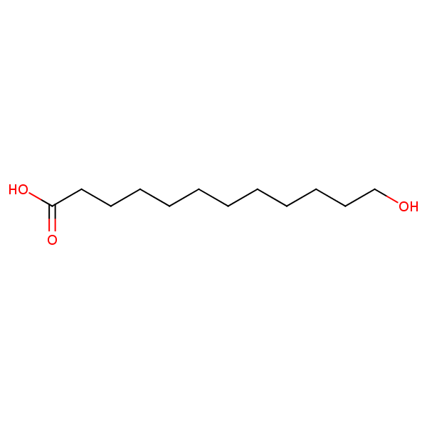 12-Hydroxydodecanoic acid structural formula