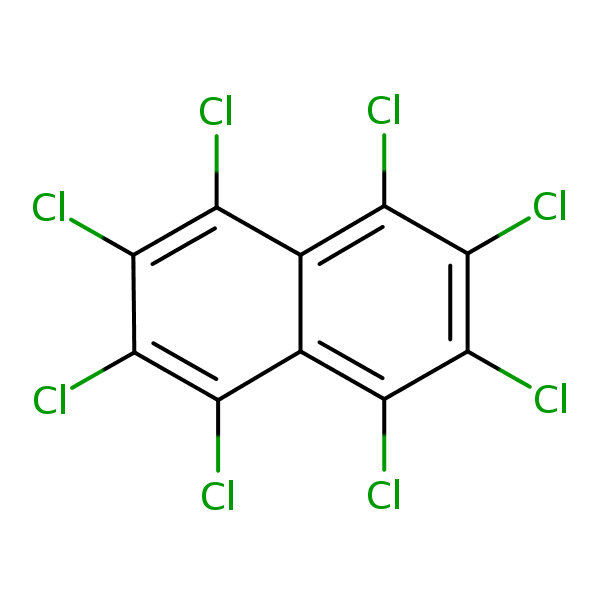 1,2,3,4,5,6,7,8-Octachloronaphthalene structural formula