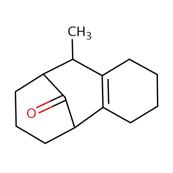 1,2,3,4,5,6,7,8,9,10-Decahydro-5,9-methanobenzocycloocten-11-one structural formula