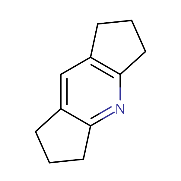 1,2,3,5,6,7-Hexahydrodicyclopenta(b,e)pyridine structural formula