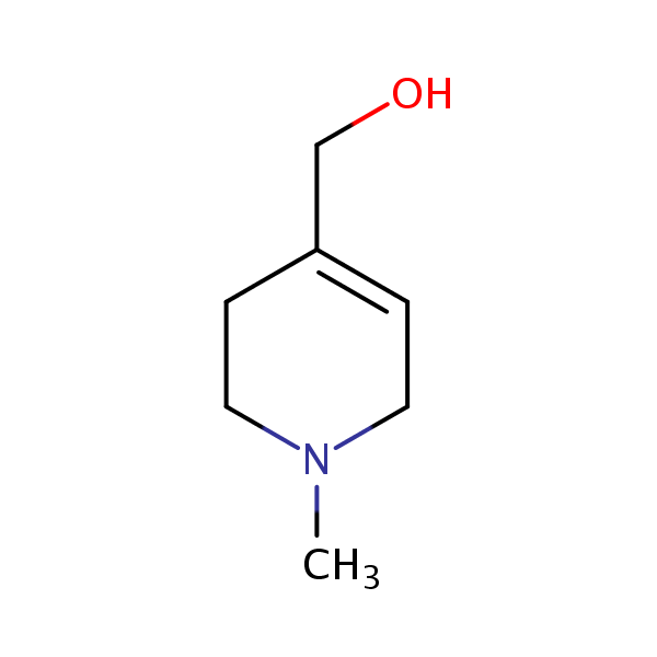 1,2,3,6-Tetrahydro-1-methylpyridine-4-methanol structural formula