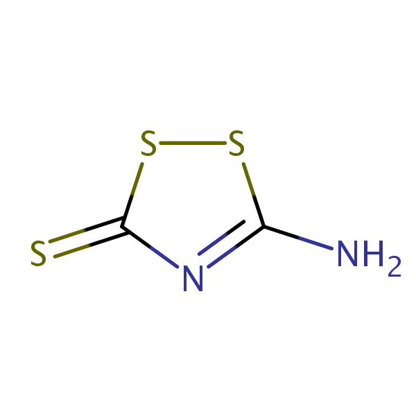 1,2,4-Dithiazolidine-3-thione, 5-imino- structural formula