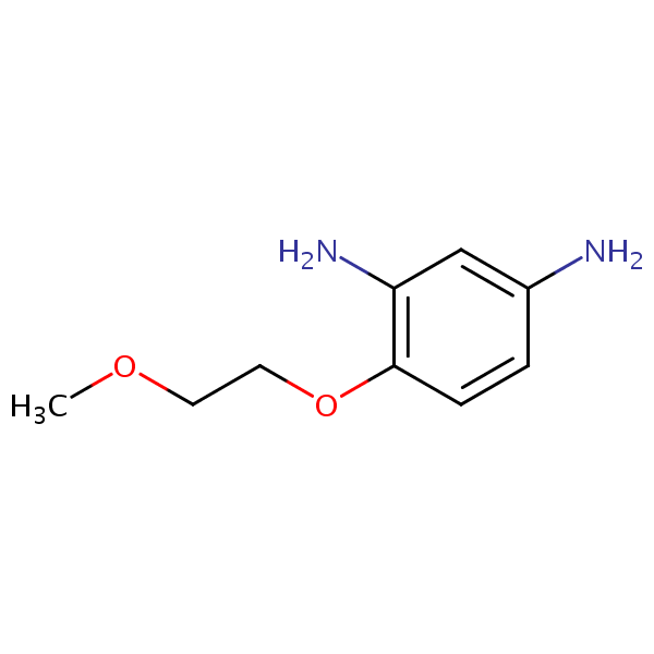 1,3-Benzenediamine, 4-(2-methoxyethoxy)- structural formula