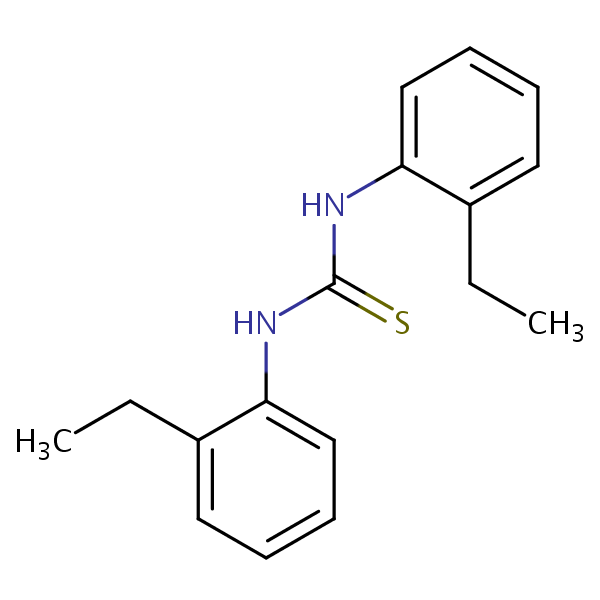 1,3-(Bis(2-ethylphenyl))thiourea structural formula