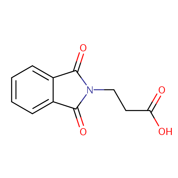 1,3-Dihydro-1,3-dioxo-2H-isoindole-2-propionic acid structural formula