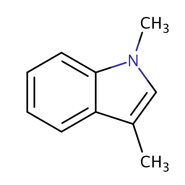 1,3-Dimethylindole structural formula