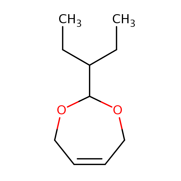 1,3-Dioxepin, 2-(1-ethylpropyl)-4,7-dihydro- structural formula