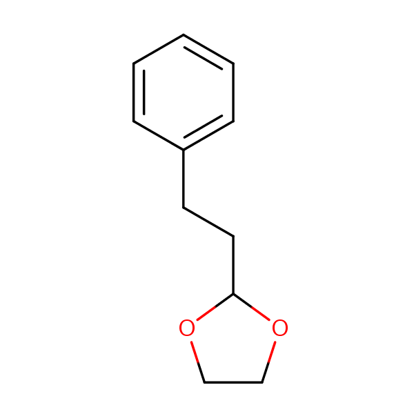 1,3-Dioxolane, 2-(2-phenylethyl)- structural formula
