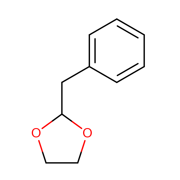 1,3-Dioxolane, 2-(phenylmethyl)- structural formula