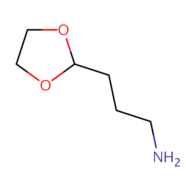 1,3-Dioxolane-2-propylamine structural formula