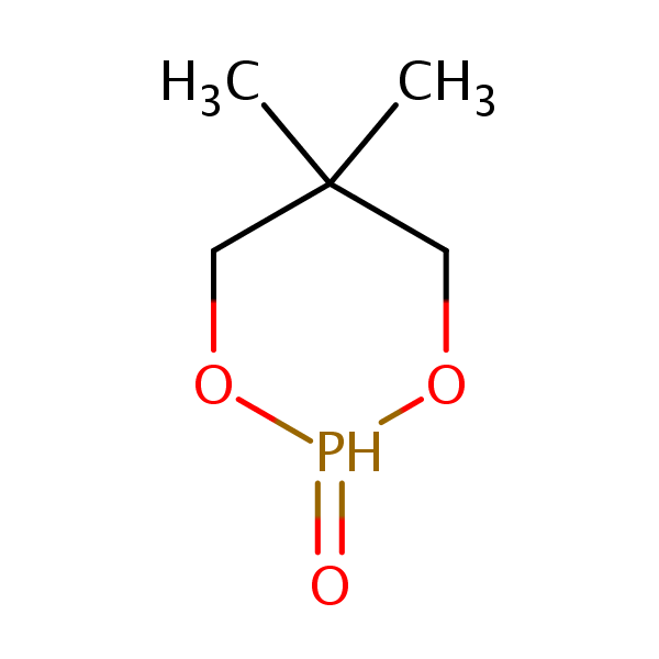 1,3,2-Dioxaphosphorinane, 5,5-dimethyl-, 2-oxide structural formula
