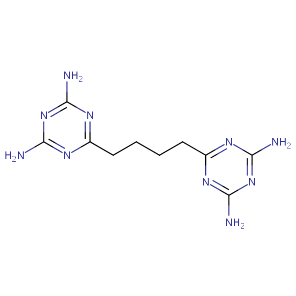 1,3,5-Triazine-2,4-diamine, 6,6’-(1,4-butanediyl)bis- structural formula