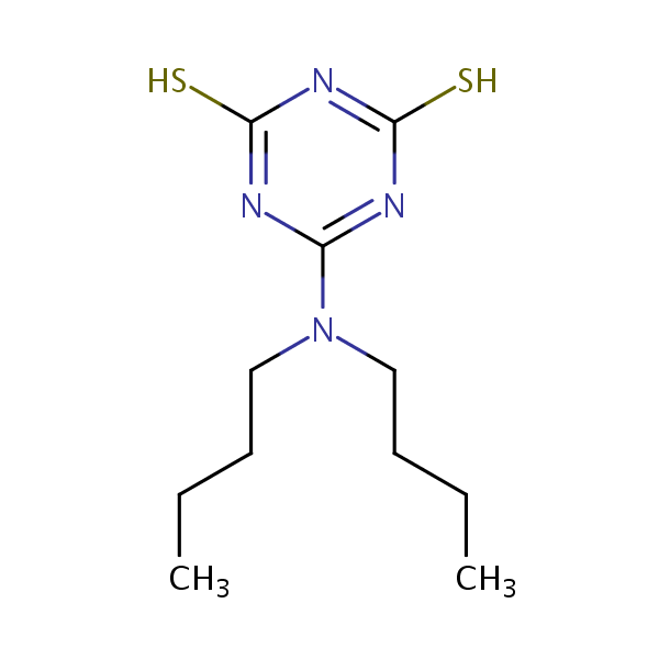 1,3,5-Triazine-2,4(1H,3H)-dithione, 6-(dibutylamino)- structural formula
