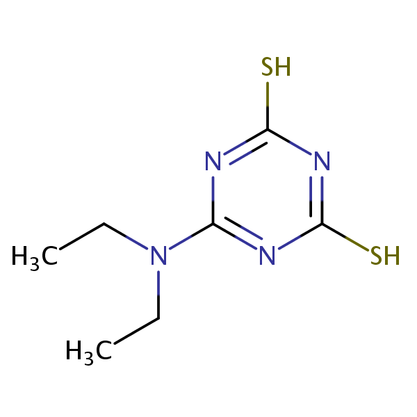 1,3,5-Triazine-2,4(1H,3H)-dithione, 6-(diethylamino)- structural formula