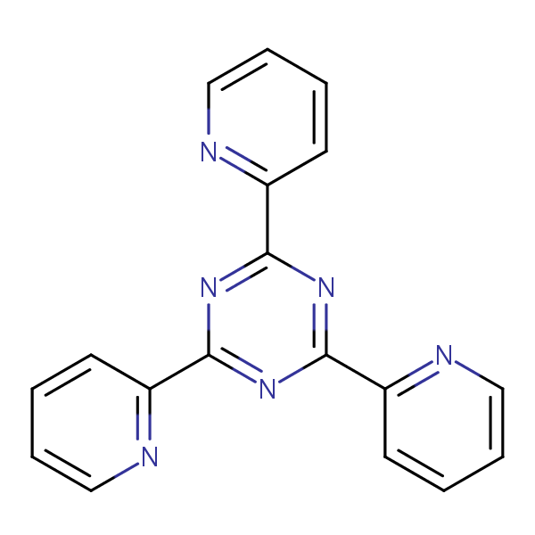 1,3,5-Triazine, 2,4,6-tri-2-pyridinyl- structural formula